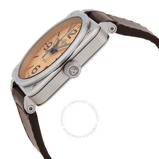 ساعة بيل آند روس BR 03 أوتوماتيكية للرجال بمينا نحاسي