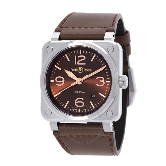 Bell And Ross, BR 03 Golden Heritage Automatic Brown Dial Men's Watch