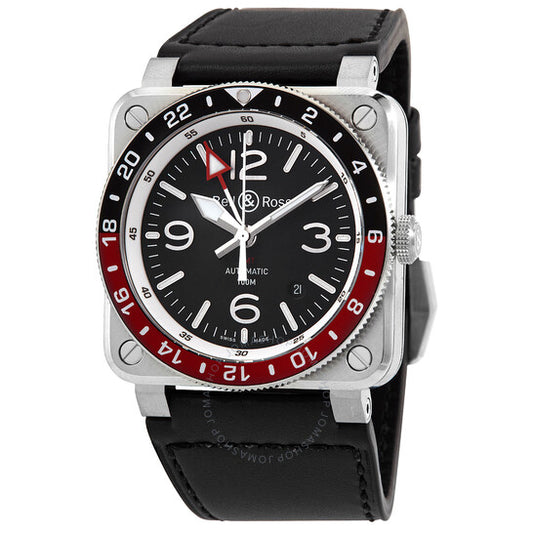 Bell And Ross, BR03 GMT Automatic Black Sunray Dial Coke Bezel Men's Watch
