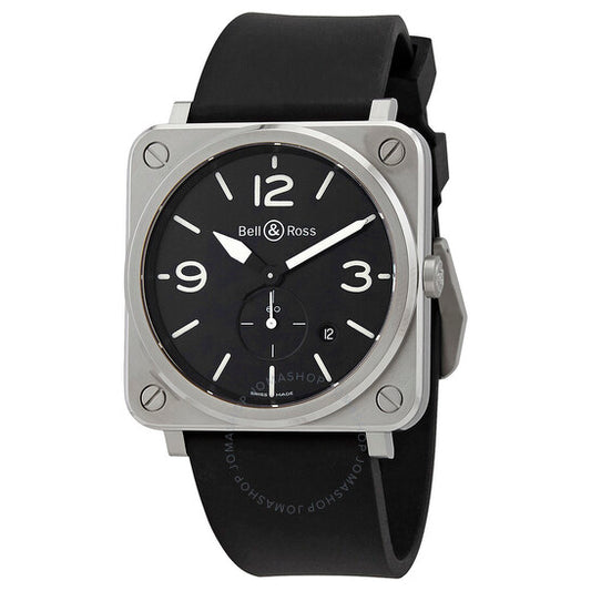 Bell And Ross, BRS-BLC-ST Quartz Black Dial Men's Watch