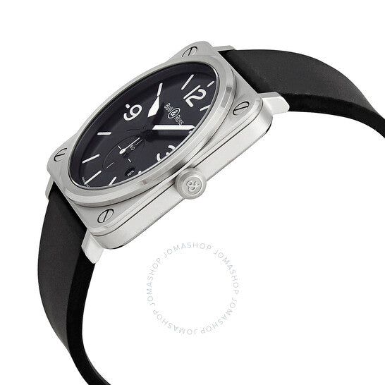 Bell And Ross, BRS-BLC-ST Quartz Black Dial Men's Watch