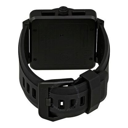 ساعة بيل آند روس للرجال، كرونوغراف كربوني، مينا سوداء