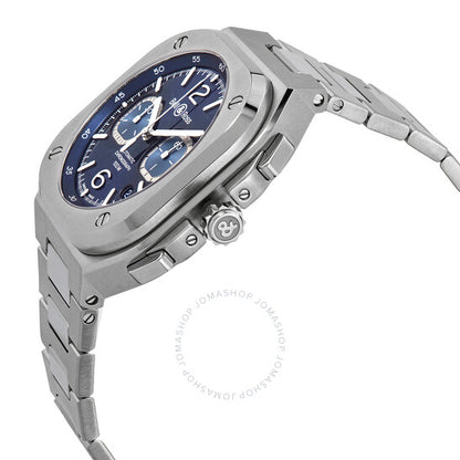 ساعة بيل آند روس كرونوغراف أوتوماتيكية للرجال بمينا أزرق