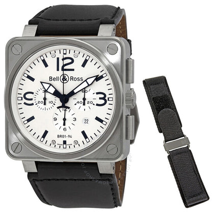 Bell And Ross, Chronograph Automatic White Dial Men's Watch