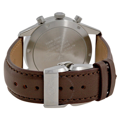 Bell And Ross, Chronograph Beige Dial Brown Leather Men's Watch R