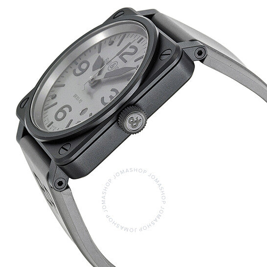 ساعة بيل آند روس كوماندو أوتوماتيكية للرجال بمينا رمادي