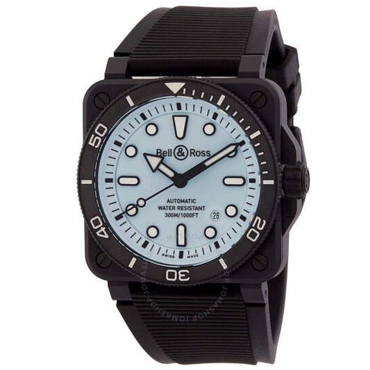 ساعة بيل آند روس دايفر أوتوماتيكية للرجال بمينا أزرق