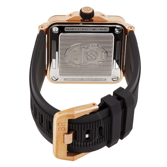 ساعة بيل آند روس دايفر أوتوماتيكية للرجال بمينا أخضر