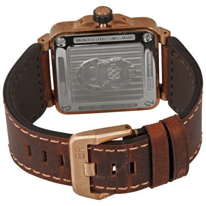 ساعة بيل آند روس دايفر أوتوماتيكية للرجال بمينا أحمر