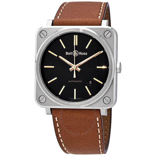 Bell And Ross, Golden Heritage Automatic Black Dial Men's Watch