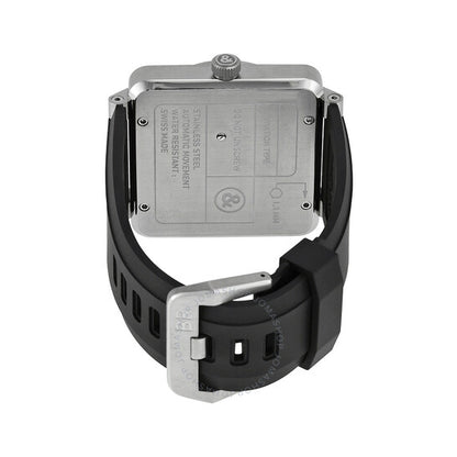 Bell And Ross, Grande Date Black Dial Black Rubber Men's Watch