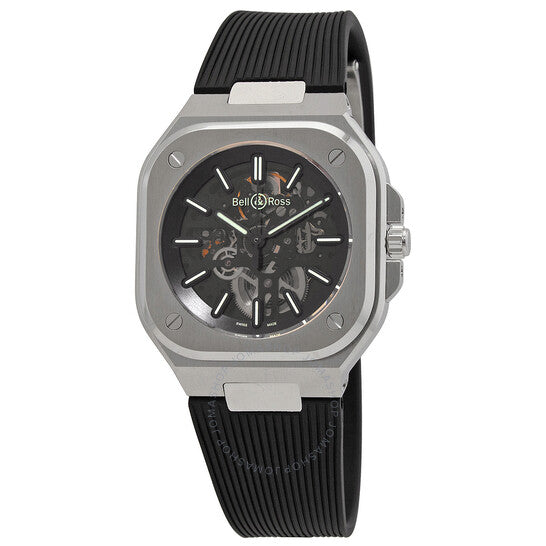 ساعة بيل آند روس إنسترومنتس الأوتوماتيكية للرجال بمينا هيكلي