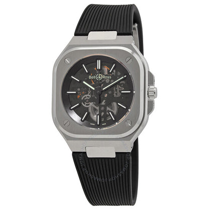 ساعة بيل آند روس إنسترومنتس الأوتوماتيكية للرجال بمينا هيكلي