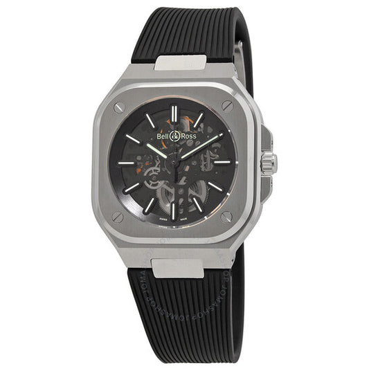 ساعة بيل آند روس إنسترومنتس الأوتوماتيكية للرجال بمينا هيكلي