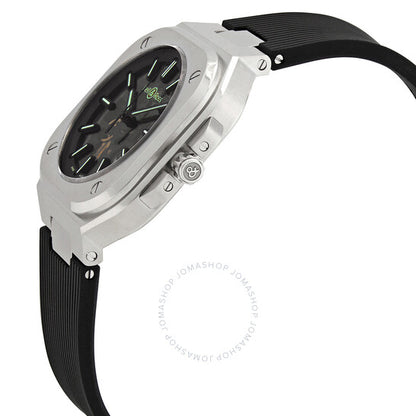 ساعة بيل آند روس إنسترومنتس الأوتوماتيكية للرجال بمينا هيكلي