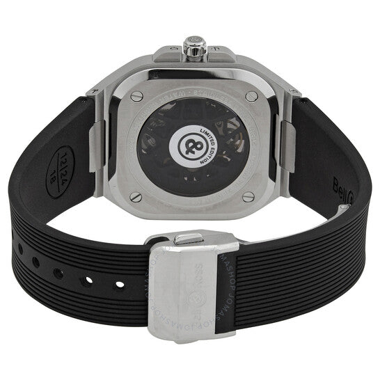 ساعة بيل آند روس إنسترومنتس الأوتوماتيكية للرجال بمينا هيكلي