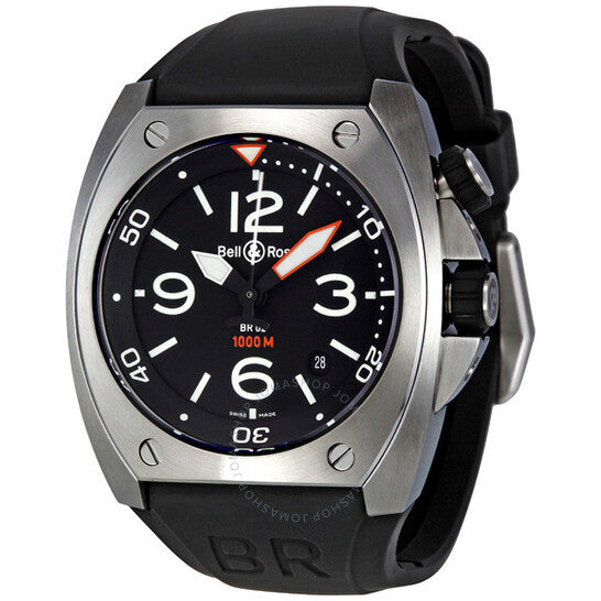 Bell And Ross, Marine Black Dial Steel Case Men's Watch BR0292-STEEL