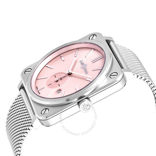 Bell And Ross, Novarosa Pink Sunray Diamond Dial Ladies Watch BRS-PK-ST-SST