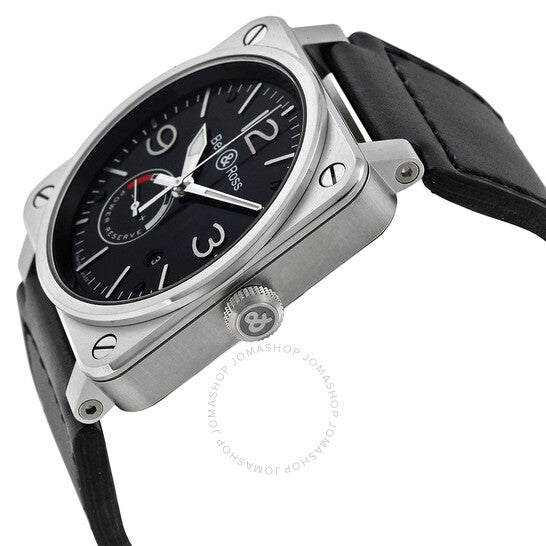 ساعة بيل آند روس أوتوماتيك أوفيس للرجال بمينا أسود