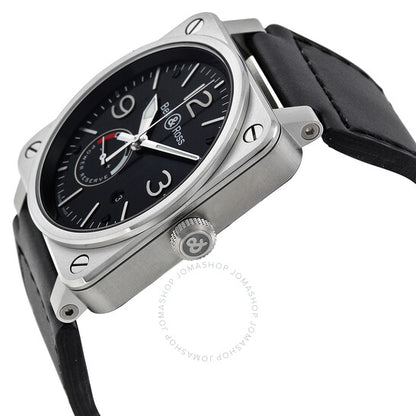 ساعة بيل آند روس أوتوماتيك أوفيس للرجال بمينا أسود