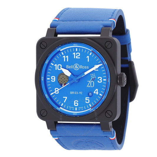 ساعة بيل آند روس، باترولي دو فرانس "الذكرى السبعين" للرجال، أوتوماتيكية، بمينا أزرق