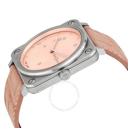 Bell And Ross, Pink Diamond Eagle Quartz Pink Dial Ladies Watch