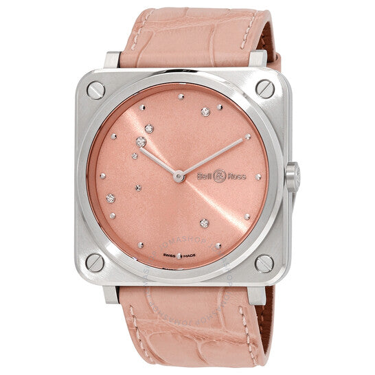 Bell And Ross, Pink Diamond Eagle Quartz Pink Dial Ladies Watch