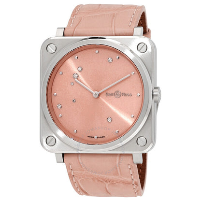 Bell And Ross, Pink Diamond Eagle Quartz Pink Dial Ladies Watch