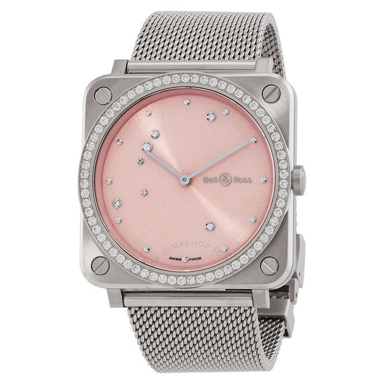 Bell And Ross, Pink Diamond Eagle Quartz Pink Dial Ladies Watch