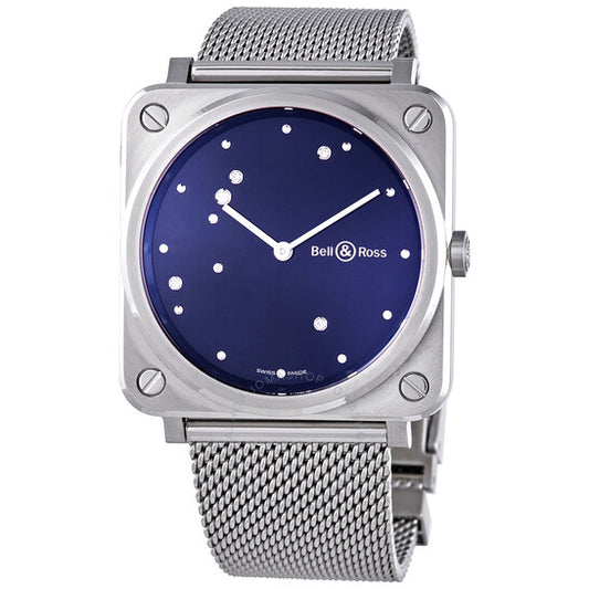 ساعة بيل آند روس كوارتز مرصعة بالألماس للجنسين