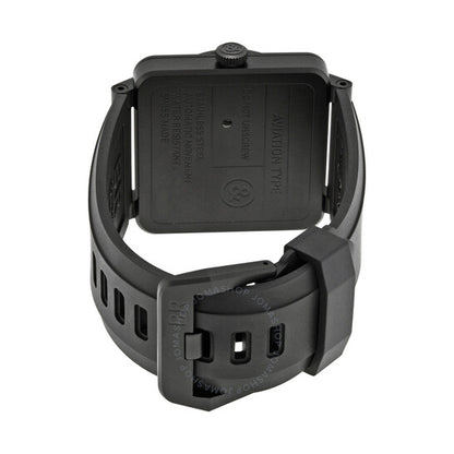 Bell And Ross, Red Radar Black Rubber Automatic Men's Watch