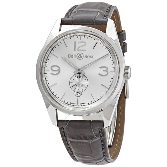 ساعة بيل آند روس للرجال، أوتوماتيكية عتيقة، بمينا فضي