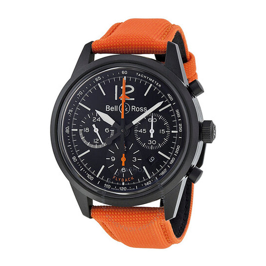 Bell And Ross, Vintage Blackbird Chronograph Orange Canvas Men's Watch