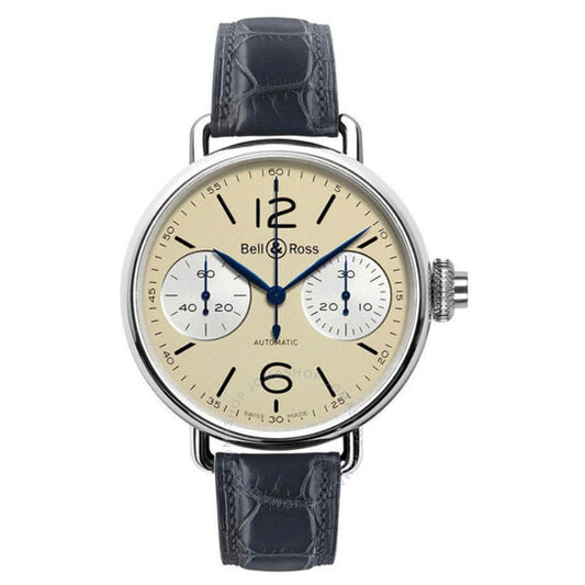 Bell And Ross, Vintage Chronograph Beige Dial Men's Watch