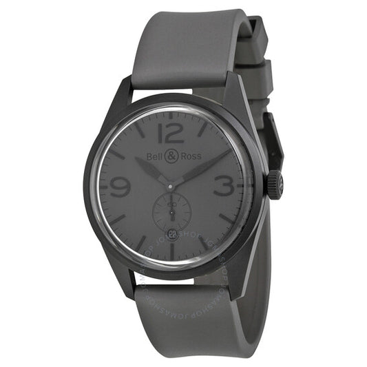 ساعة بيل آند روس الكلاسيكية للرجال بمينا رمادي