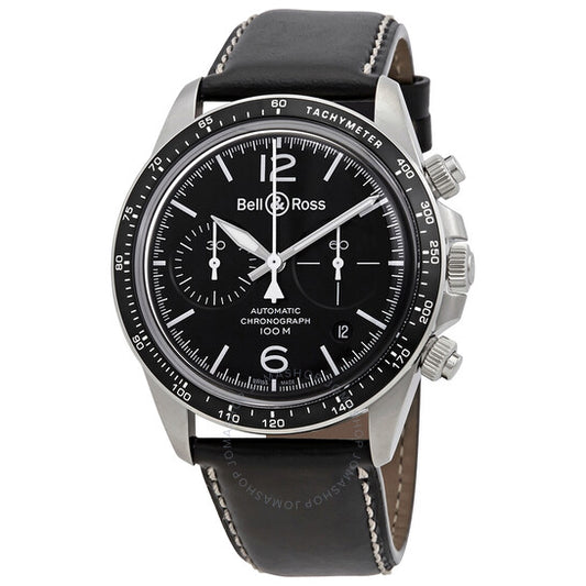 Bell And Ross, Vintage V2-94 Chronograph Automatic Black Dial Men's Watch