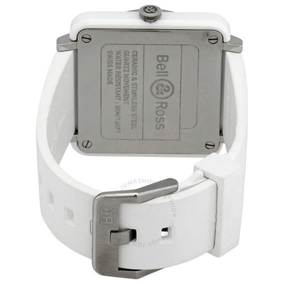 Bell And Ross, White Diamond Dial Ladies Ceramic Watch