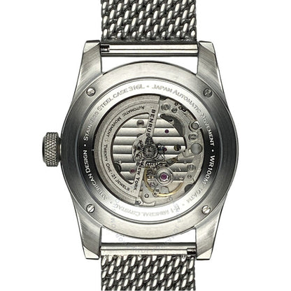 بنروس، ساعة رجالية كلاسيكية أوتوماتيكية بمينا أزرق