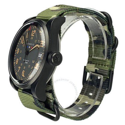 ساعة بنروس فيلد الأوتوماتيكية للرجال بمينا أسود