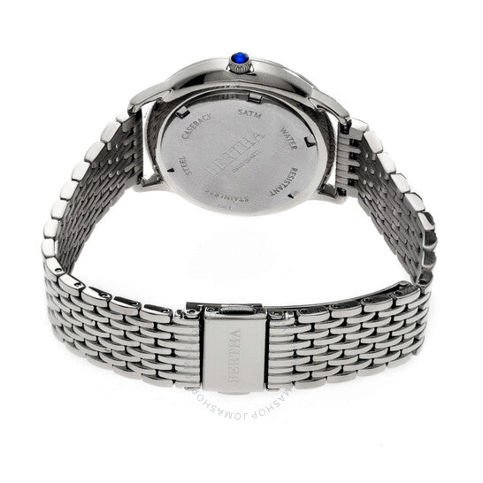 ساعة بيرثا آبي النسائية بمينا فضي