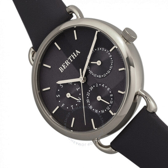 ساعة بيرثا غوين النسائية ذات المينا الأسود