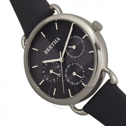 ساعة بيرثا غوين النسائية ذات المينا الأسود