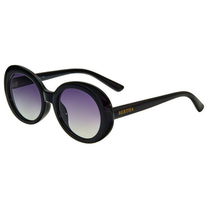 Ladies Black Oval Sunglasses