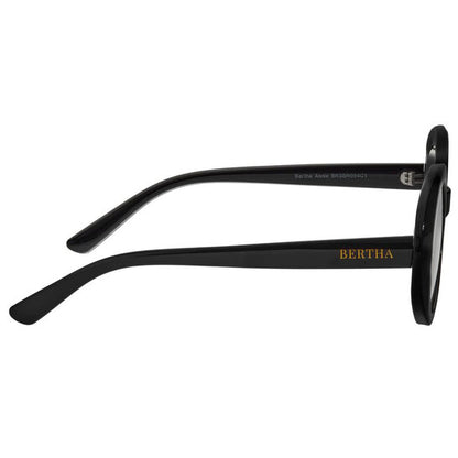Ladies Black Oval Sunglasses