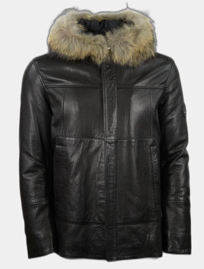 trace leather jacket in black