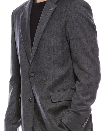 wool-blend modern fit jacket