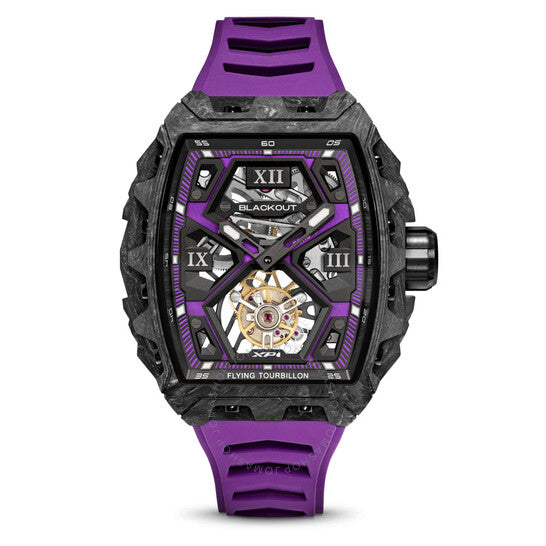 Blackout, Xp1 Tourbillon Hand Wind Purple Dial Men's Watch