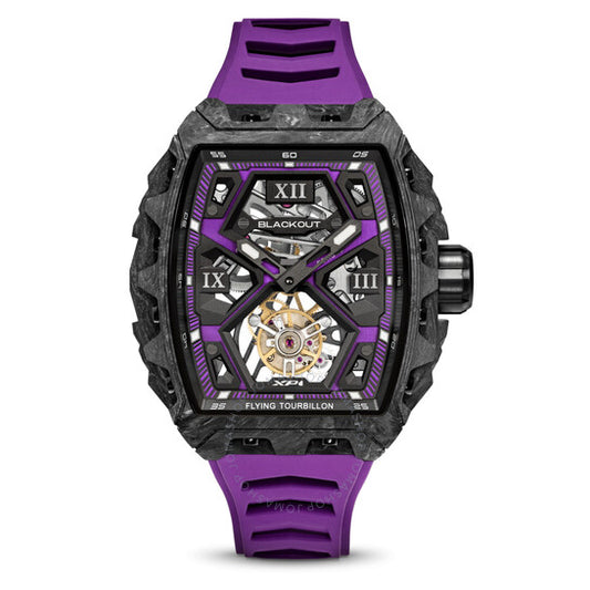 Blackout, Xp1 Tourbillon Hand Wind Purple Dial Men's Watch