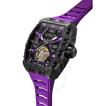 Blackout, Xp1 Tourbillon Hand Wind Purple Dial Men's Watch