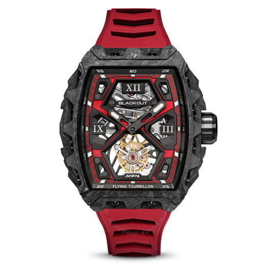 Blackout, Xp1 Tourbillon Hand Wind Red Dial Men's Watch